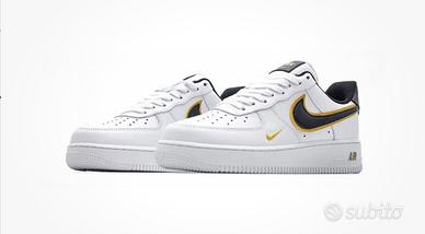 SCARPE  NIKE AIR&FORCE I (bianche-nere-oro)