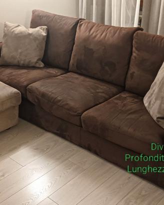 Divano 3 posti sfoderabile 245 cm + poltrona jolly