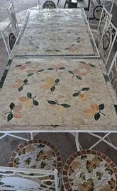 Set Tavole e Sedie Per Esterno -Mosaico Costiera