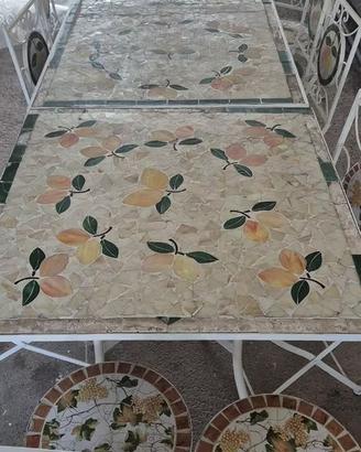 Set Tavole e Sedie Per Esterno -Mosaico Costiera