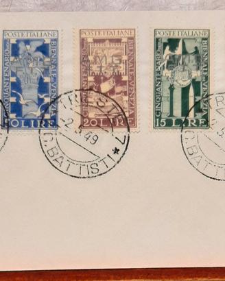 Trieste Zona A- FDC Biennale di Venezia 1949