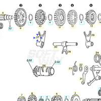 Forchetta cambio 2/3A Aprilia RS125 AP0258903