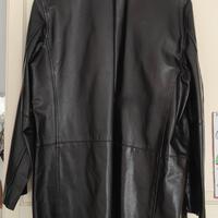 Giacca lunga in vera pelle