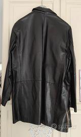 Giacca lunga in vera pelle