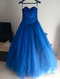 vestito principesco 18 esimo blu elettrico 
