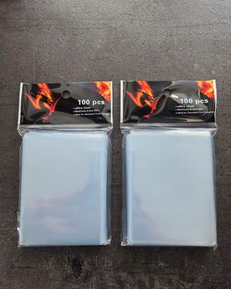 200 sleeves per carte da collezione 