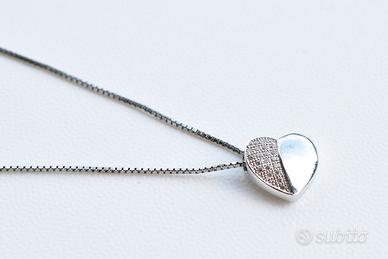 Collana con ciondolo a cuore in argento 925