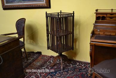 Libreria girevole stile inglese a due ripiani