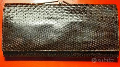 portafoglio in pelle vintage tedesco coccodrillo