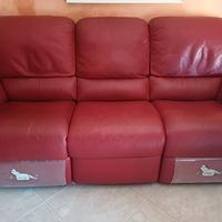 Divano Natuzzi originale in vera pelle con doppio 
