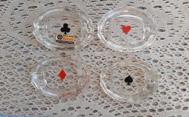 set 4 posaceneri poker vintage