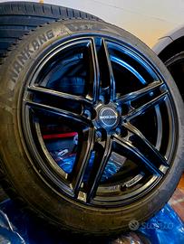 Cerchi e gomme  lega Borbet da 17 neri BMW 5 fori