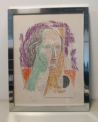 Mario Tozzi, autoritratto, litografia