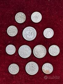 Lotto composto da 12 monete in argento