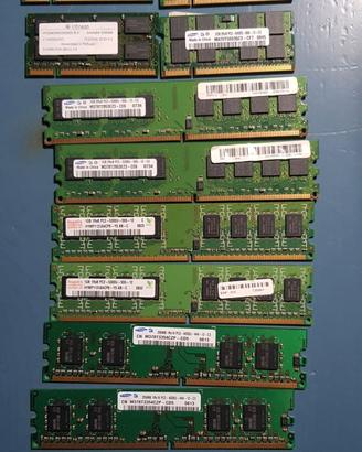 Memorie DDR e SDRAM assortite