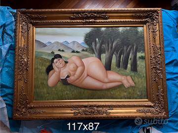 Quadro Donna sdraiata Botero - Falso d’autore