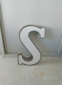 lettere  metallica scatolata vintage anni 60