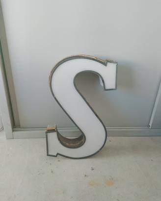 lettere  metallica scatolata vintage anni 60