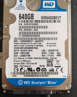 Hard Disk WD 640GB