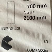 Porta e telaio a libro 210 × 70 cm bianca