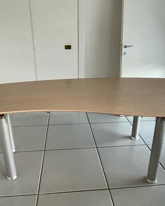 Scrivania Ufficio Moderna in Legno Gambe Alluminio