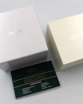 Seiko Scatola Orologi Bianca + Istruzioni Kinetic