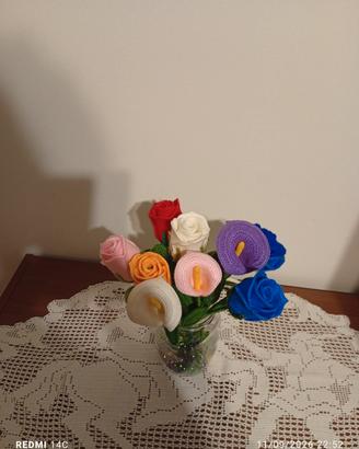 fiori realizzati al uncinetto 