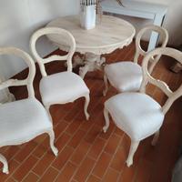 TAVOLO E SEDIE SHABBY 