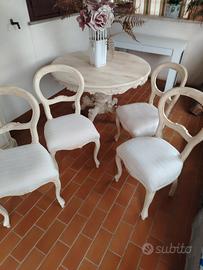 TAVOLO E SEDIE SHABBY 