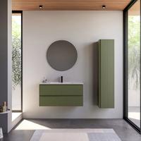Mobile bagno sospeso 100 cm verde