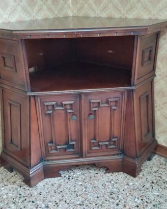 Porta TV ad angolo in legno