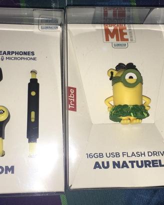 Auricolari,usb,power bank minions