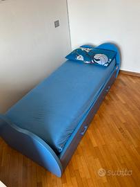 Letto a doghe singolo con 2^ letto nel cassettone