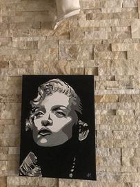 QUADRO DIPINTO A MANO SU TELA '' MADONNA ''