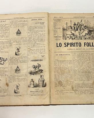 2 Volumi Antichi "Lo Spirito Folletto" 1879 e 1881