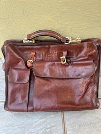 Borsa da lavoro/cartella in vera pelle vintage