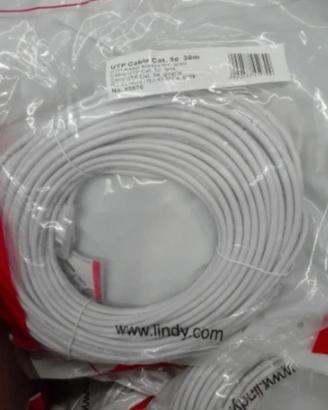 N° 2  Cavi rete/ethernet CAT5 da 30 mt nuovi