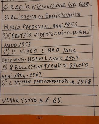 libri e fascicoli vintage per radio