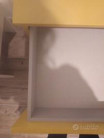 Cassettiera gialla 129x74x54