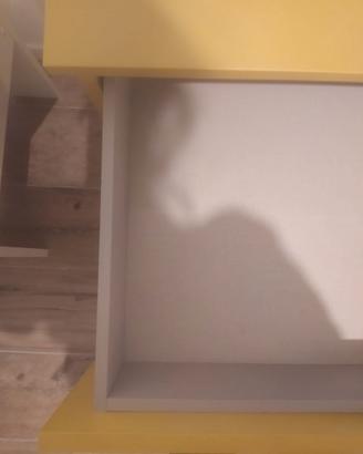 Cassettiera gialla 129x74x54