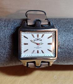 SPORTIME orologio moda acciaio, cinghietta pelle