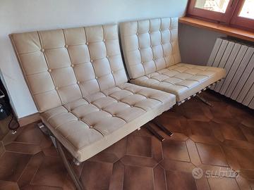 2 poltrone Barcellona originali Alivar, beige