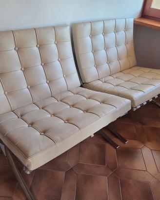 2 poltrone Barcellona originali Alivar, beige