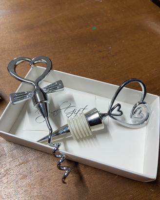set cavatappi e tappo per vino a cuore 🍾❤️ (nuovo)