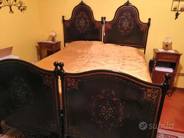Letto in ferro decorato dell' 800