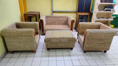 Set Giardino 4 elementi in corda intrecciata 