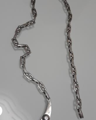 braccialetto collana acciaio
