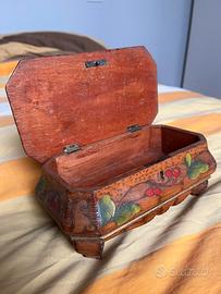 scatola portagioie vintage in legno
