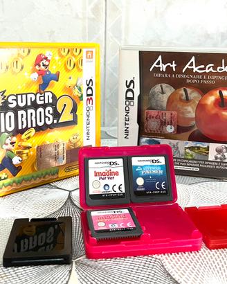 Set 5 giochi Nintendo DS e 3DS + 3 custodie