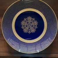 Piatto da parete vintage Rosenthal blu e oro